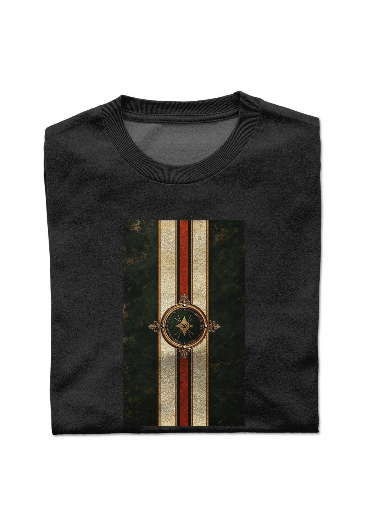 T-shirt with a gold and red stripe on the front S-3XL T Shirts
