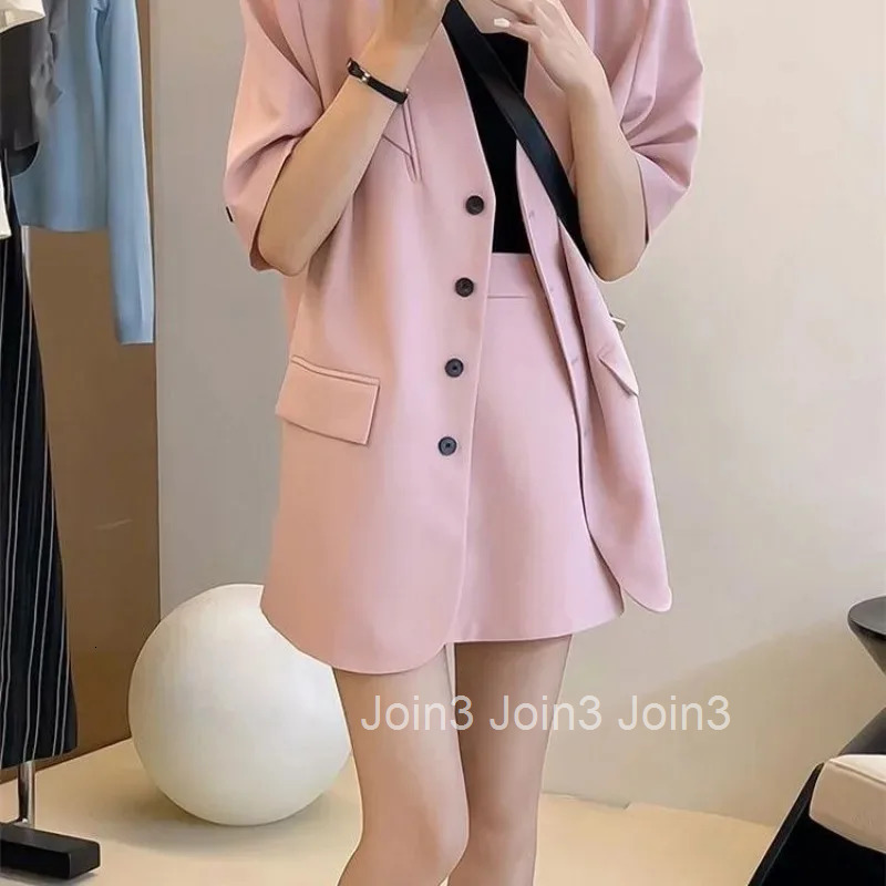 Short Sleeve Woman Outfit Kawaii 2 Pieces Sets For Women Office Suits Elegant Casual Cheap Clothing Korean Style Offers Luxury