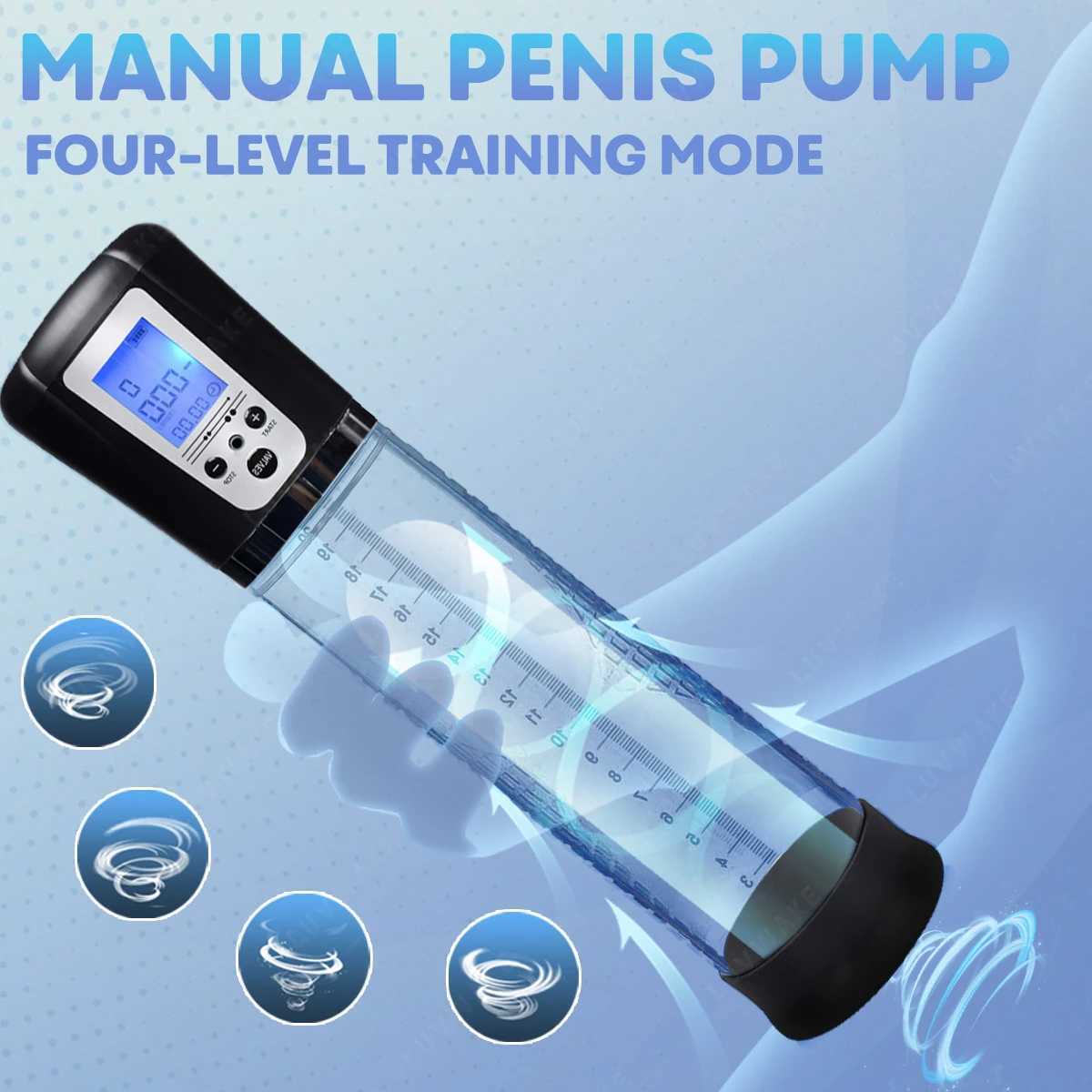 Electric Penis Vacuum Pump 4 Suction Male Penis Extender for Effective Enlargement Masturbation Automatic Cock Sucking Sex toys W250618
