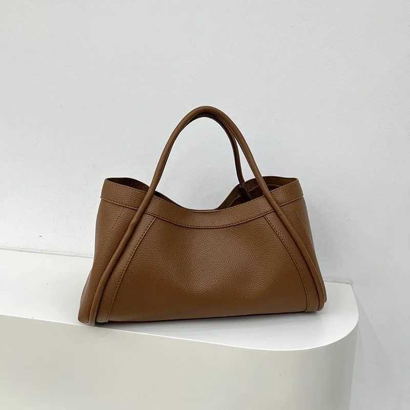 2025 Autumn/Winter Vegetable Basket Handbag Fi All-in-e Vintage Lychee Print Commuter Bag Single Shoulder Crossbody Bag B250618