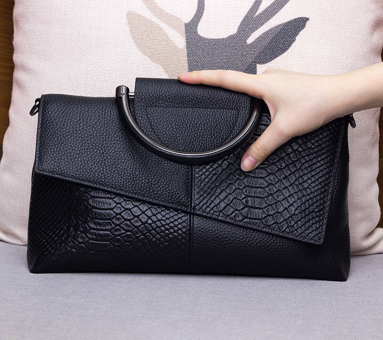 Free Shipping Designer Genuine Leather Clutch Bag For Women 2025 New Top Layer Cowhide Ladies Crossbody Bag Luxury Bag Fashionable Elegant Party Handb