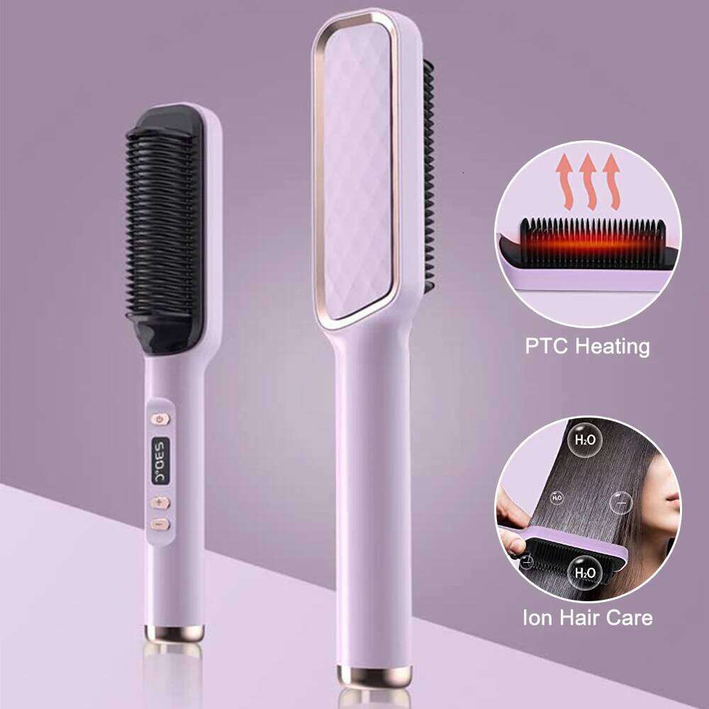 Brush Electric Brushes Hot Comb For Hair Curler Beard Straightener Ceramic Fast Heating