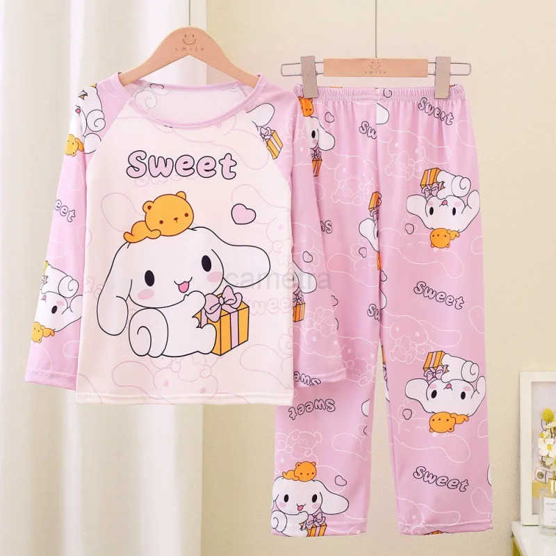 Sanrio Spring and Autumn Little Girl Princess Thin Long-sleeved Trousers Childrens Clothing girls air-conditioned home clothingXJ250618XJ250618