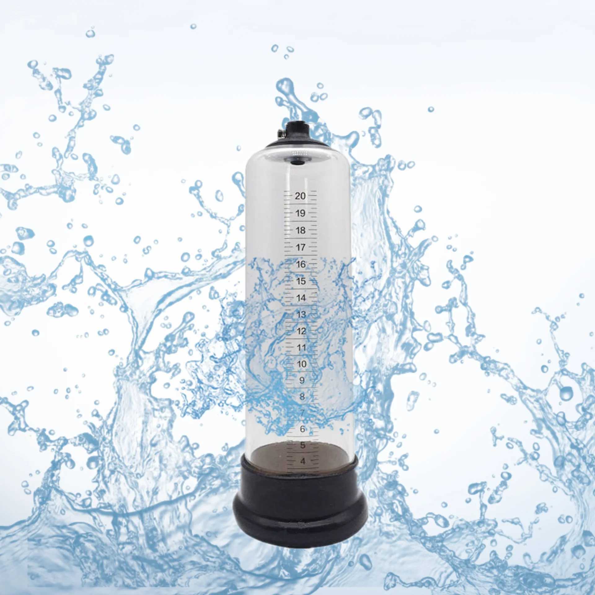Penis Enhancement Pump Dual Water Air Function Cock Extender Enlarger Hercules Cup with Watch Pressure Gauge Sex Toy for Men W250618