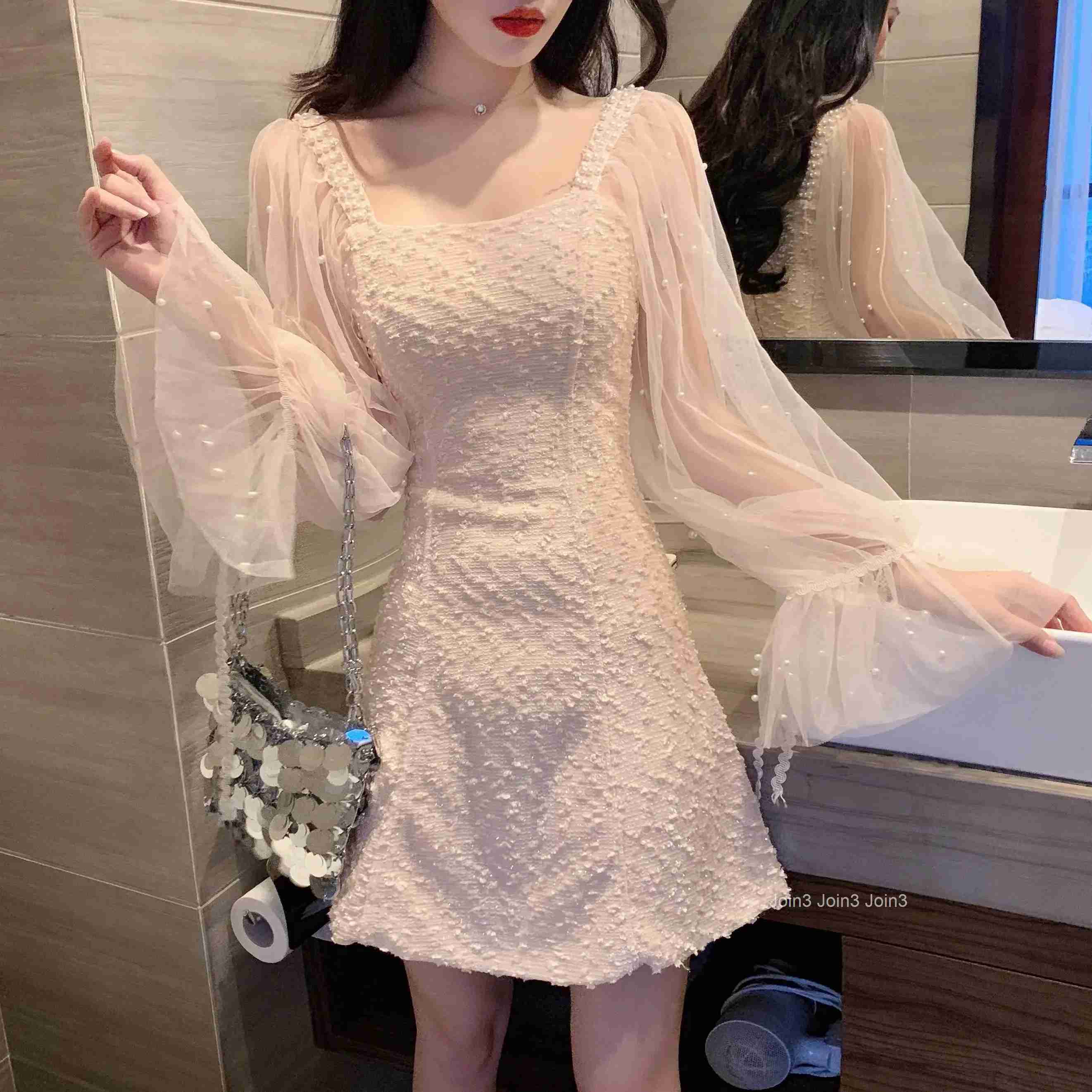 Female Dress Midi Sensual Sexy Spring Autumn Womens Long Sleeve Dresses Korean Style On Promotion X Outfits Hot Harajuku Xxl G