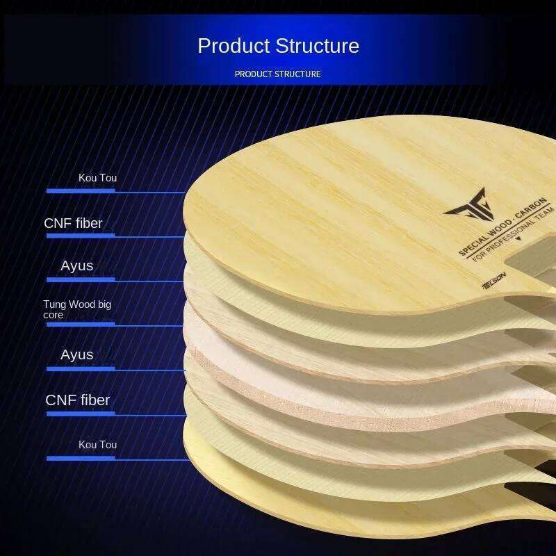 ---1PC LOKI Stinger Table Tennis Blade Racquet 5 Wood 2 Carbon External Bottom Plate CNF Fiber Pingpong Racket