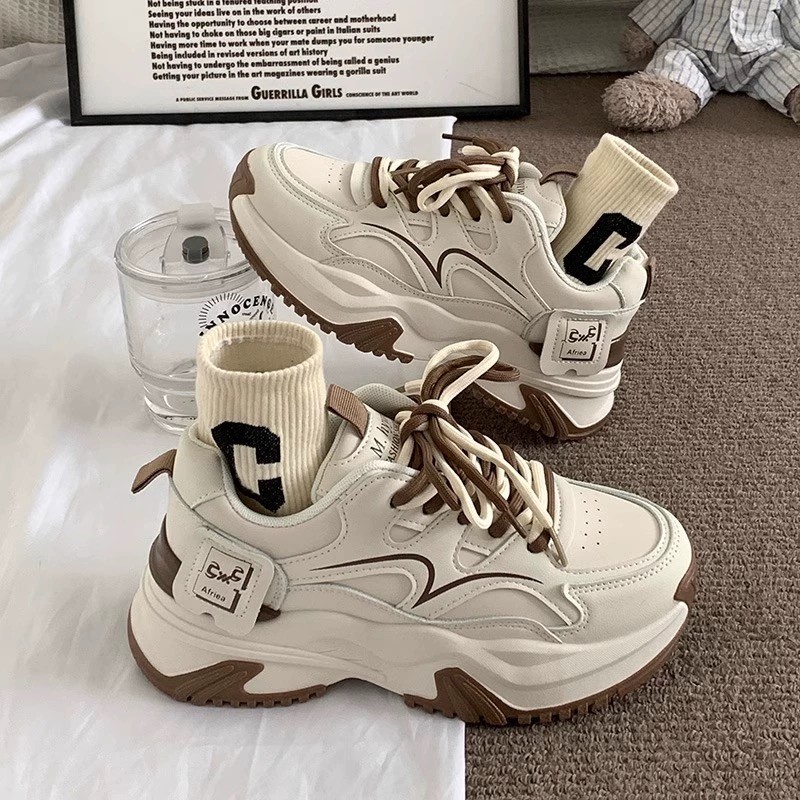Trendy 2025 New Women's Casual Shoes Comfortable Wear-Resistant Casual Sports Shoes Student Flat Shoe Platform Sneakers Platform Tennis Female za