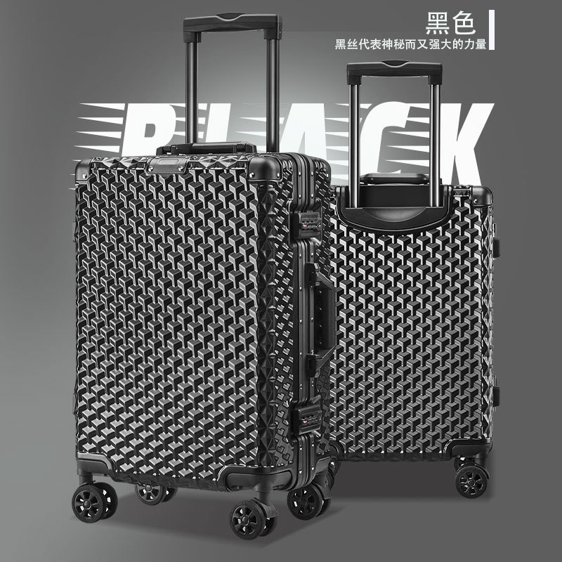 Designer luggage 20 inch men and women can boarding aluminium frame suitcase 28 inch password box 24 inch fashion suitcase
