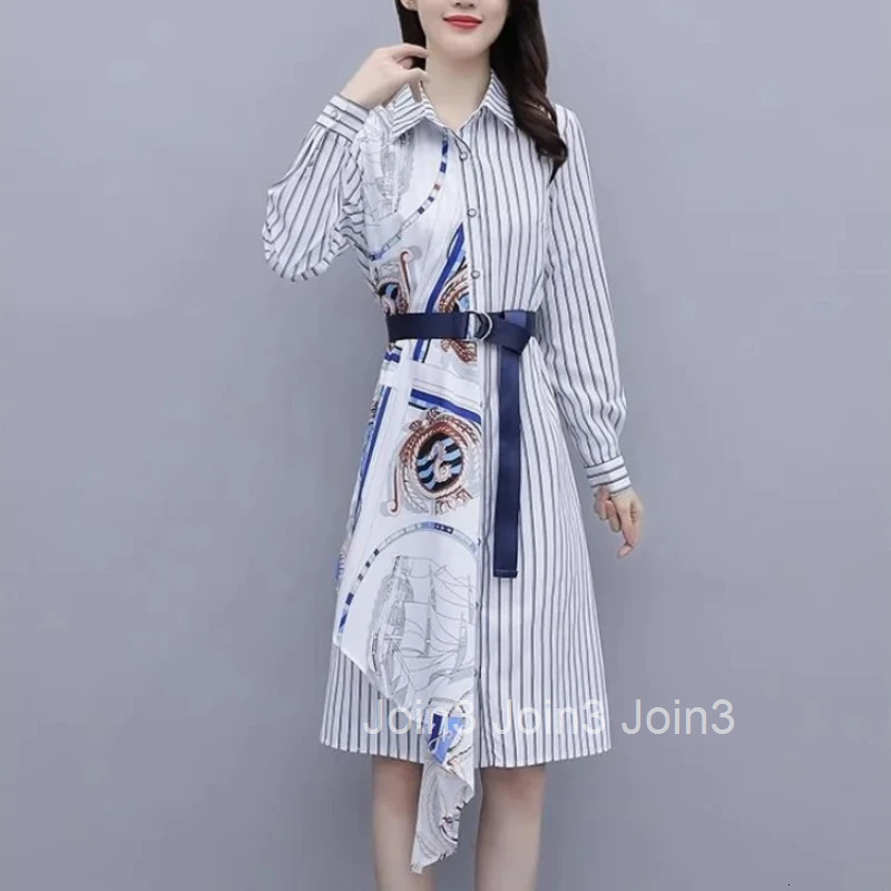Shirt Female Dress Korean Style Womens Long Sleeve Dresses A Line Outfits Vintage G Elegant and Pretty Trendy Loose On Sales X