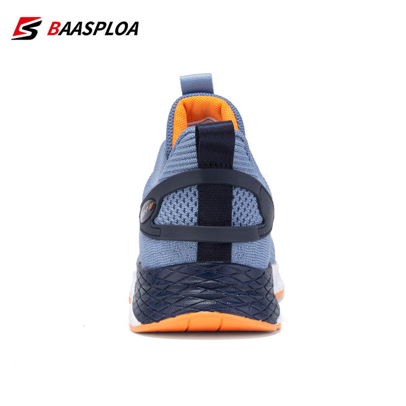 Baasploa Men Fashion Running Shoes Breathable Knit Tennis Sports Shoes Male Lightweight Walking Shoes
