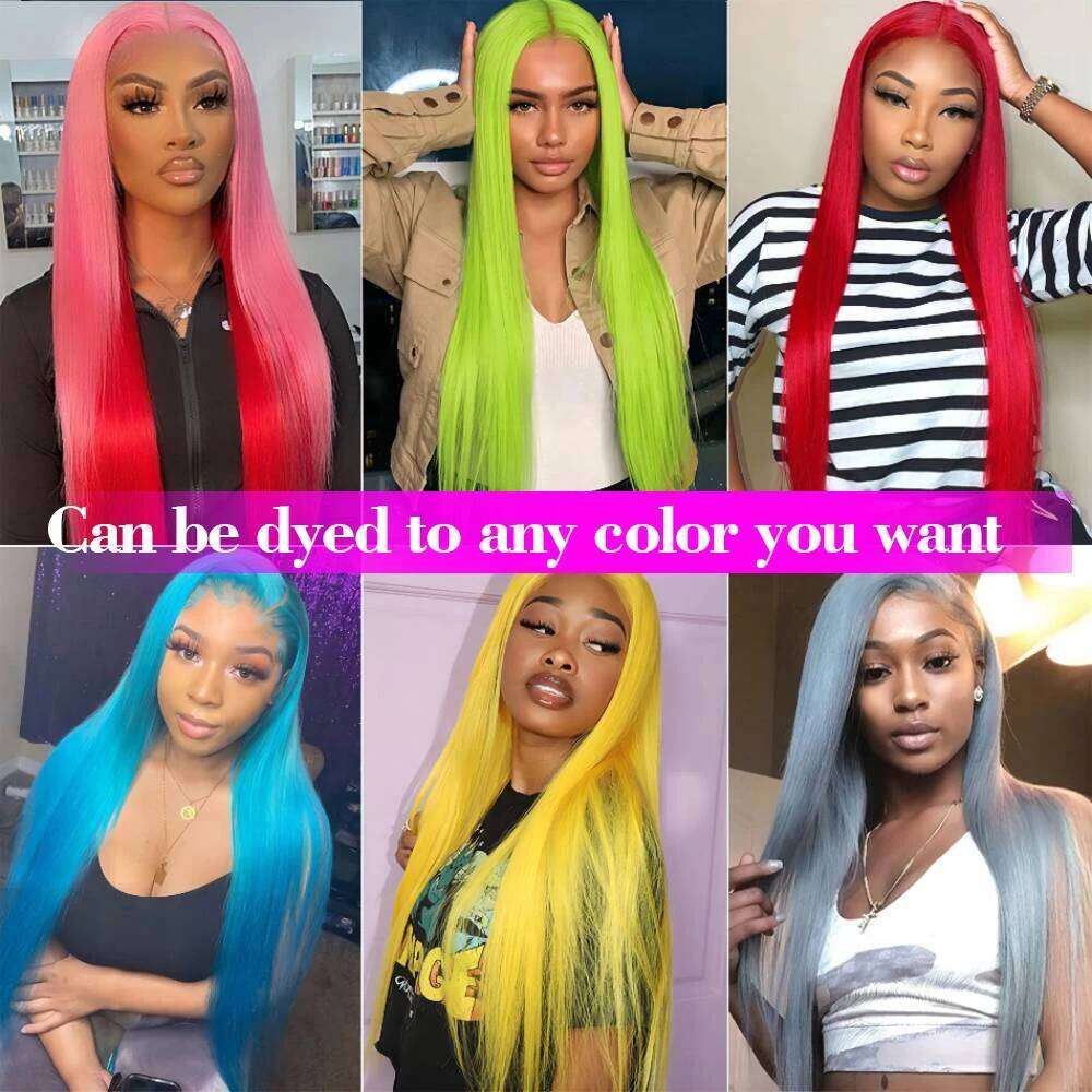 HD Transparent 13x4/13x6 Straight Front 5x5 Closure Wig Brazilian 200 Density 360 Lace Frontal Wigs For Black Women