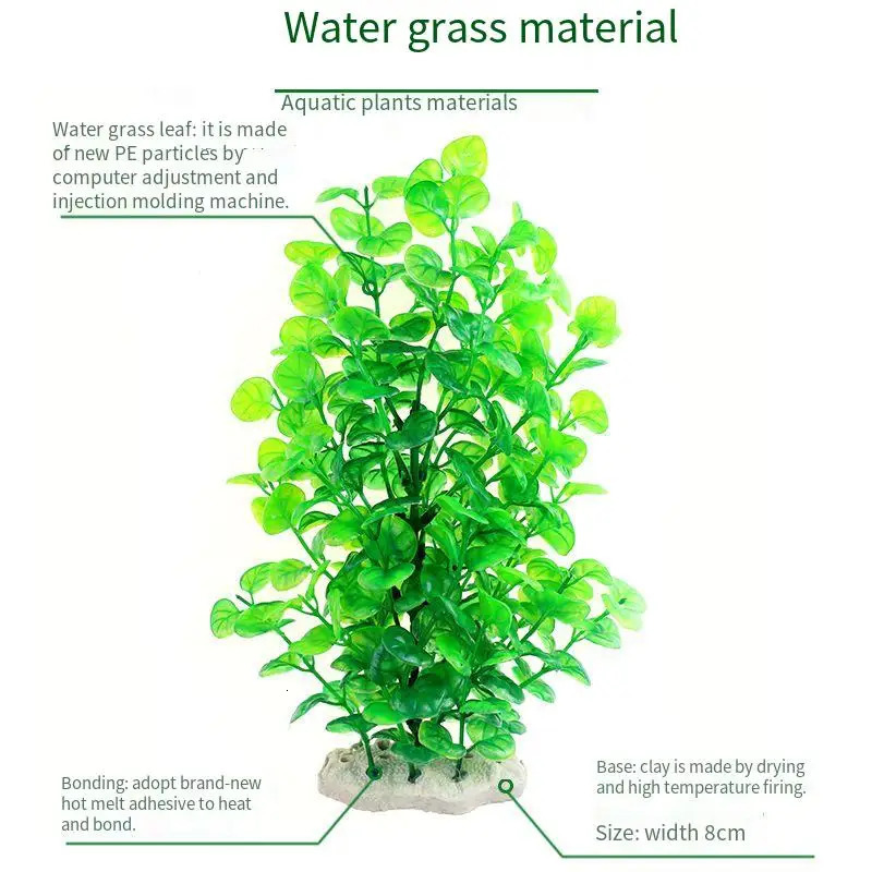 Fish Tank Ornament Water Grass Simulation Accessories Plastic Artificial Aquarium Fish Plant for Decoration Backgrounds Plants 250613