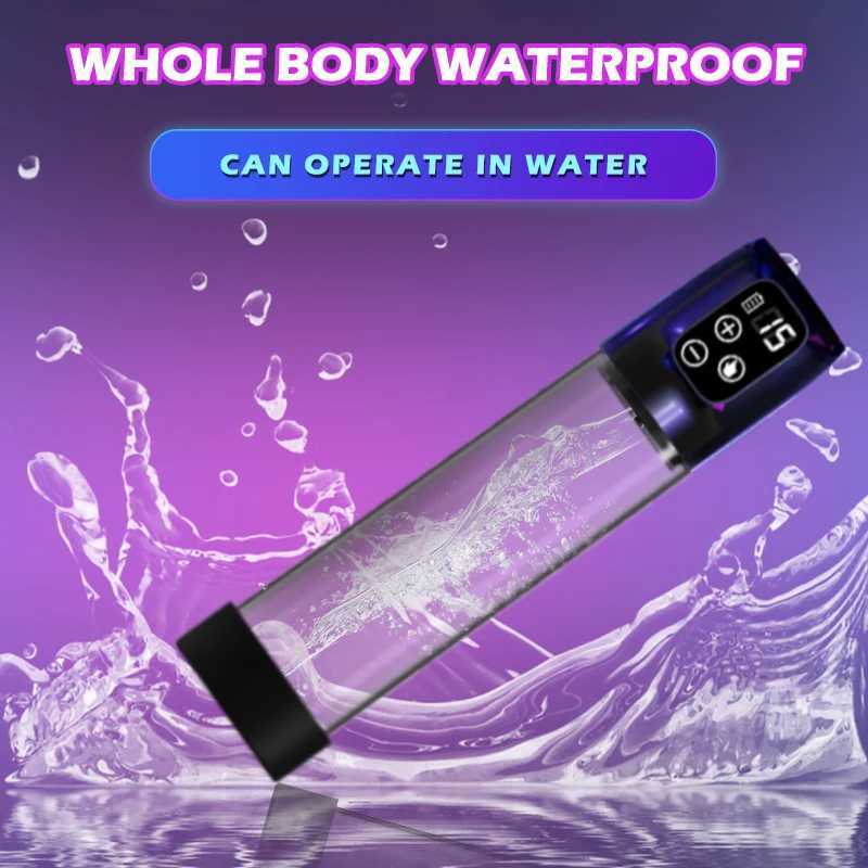 HESEKS Penis Extender Penis Vacuum Pump Male Electric Masturbator Bath Penis Pump Massager Enlargement Enhancer Sex Toys for Men W250618