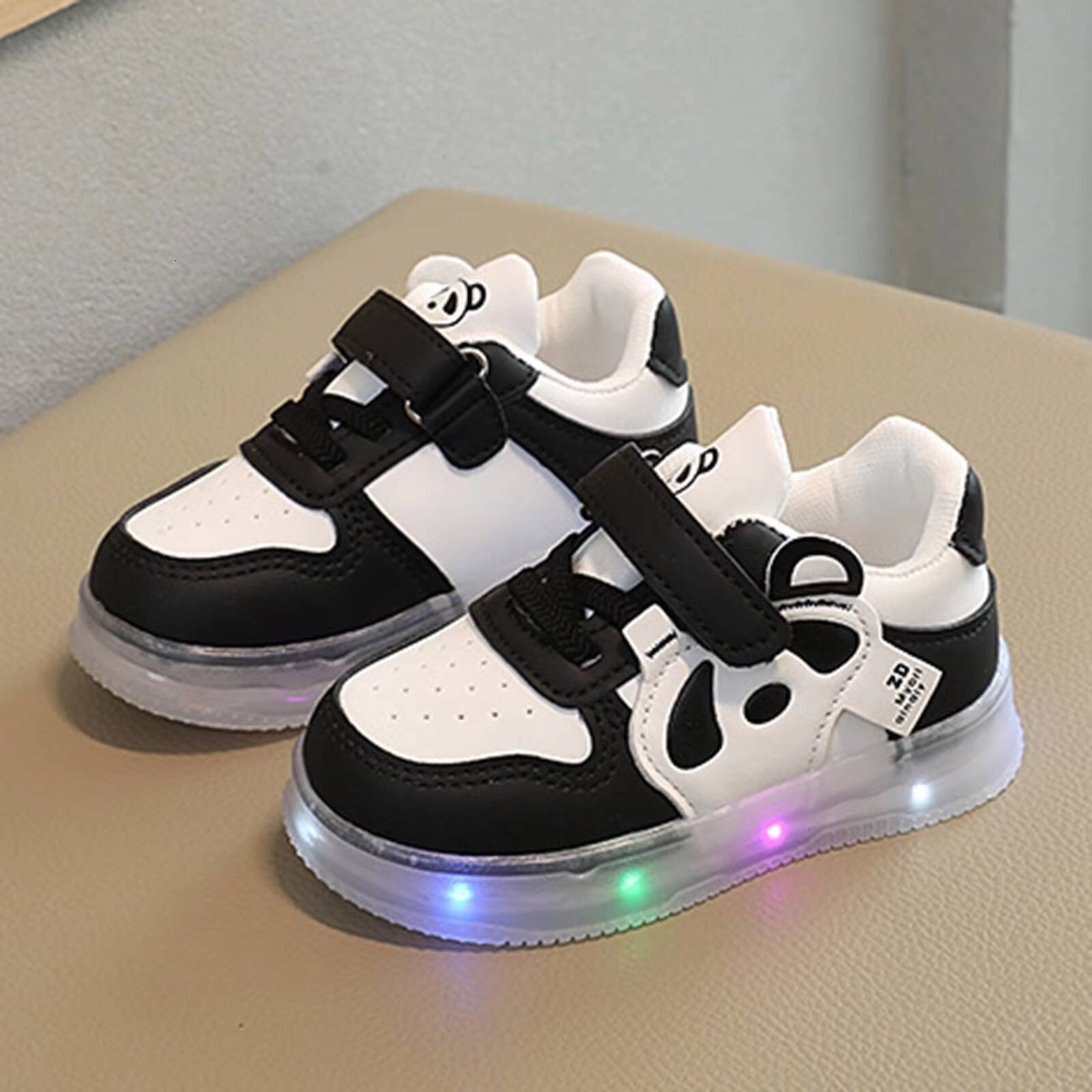 Ddmyshoesvip LED children's shoes Kids For Girls Cute Cartoon Baby Girl Kawaii Canvas Soft Bottom Sneakers Casual Boys Flat Shoes