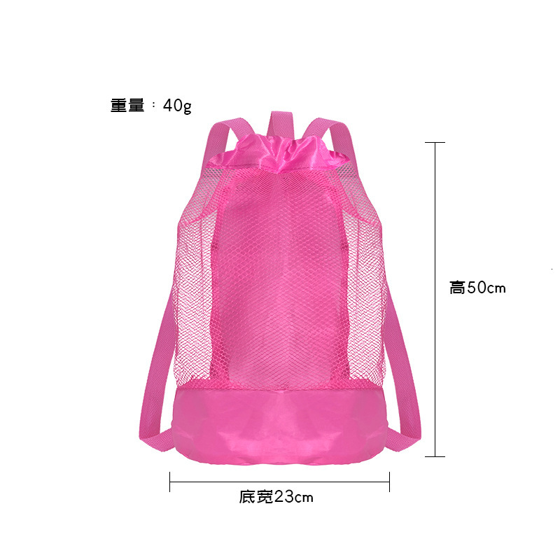 Large Capacity Mesh Multifunctional Travel Backpack Beach Children's Miscellaneous Toy Storage Bag