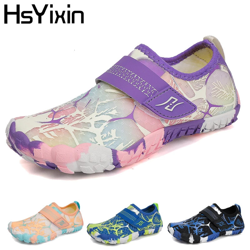 Breathable boys and girls Aqua shoes Anti-bump toe Drainage Outdoor hiking and wading water shoes Barefoot shoes 250613