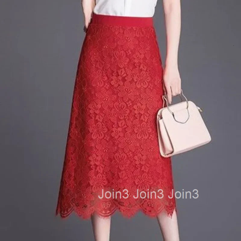 Midi Lace Wrap High Waist Skirts for Women Tight Woman Skirt Modest Korean Fashion Chic and Elegant Premium Stylish Aesthetic V