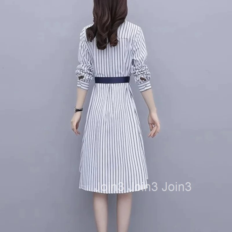 Shirt Female Dress Korean Style Womens Long Sleeve Dresses A Line Outfits Vintage G Elegant and Pretty Trendy Loose On Sales X
