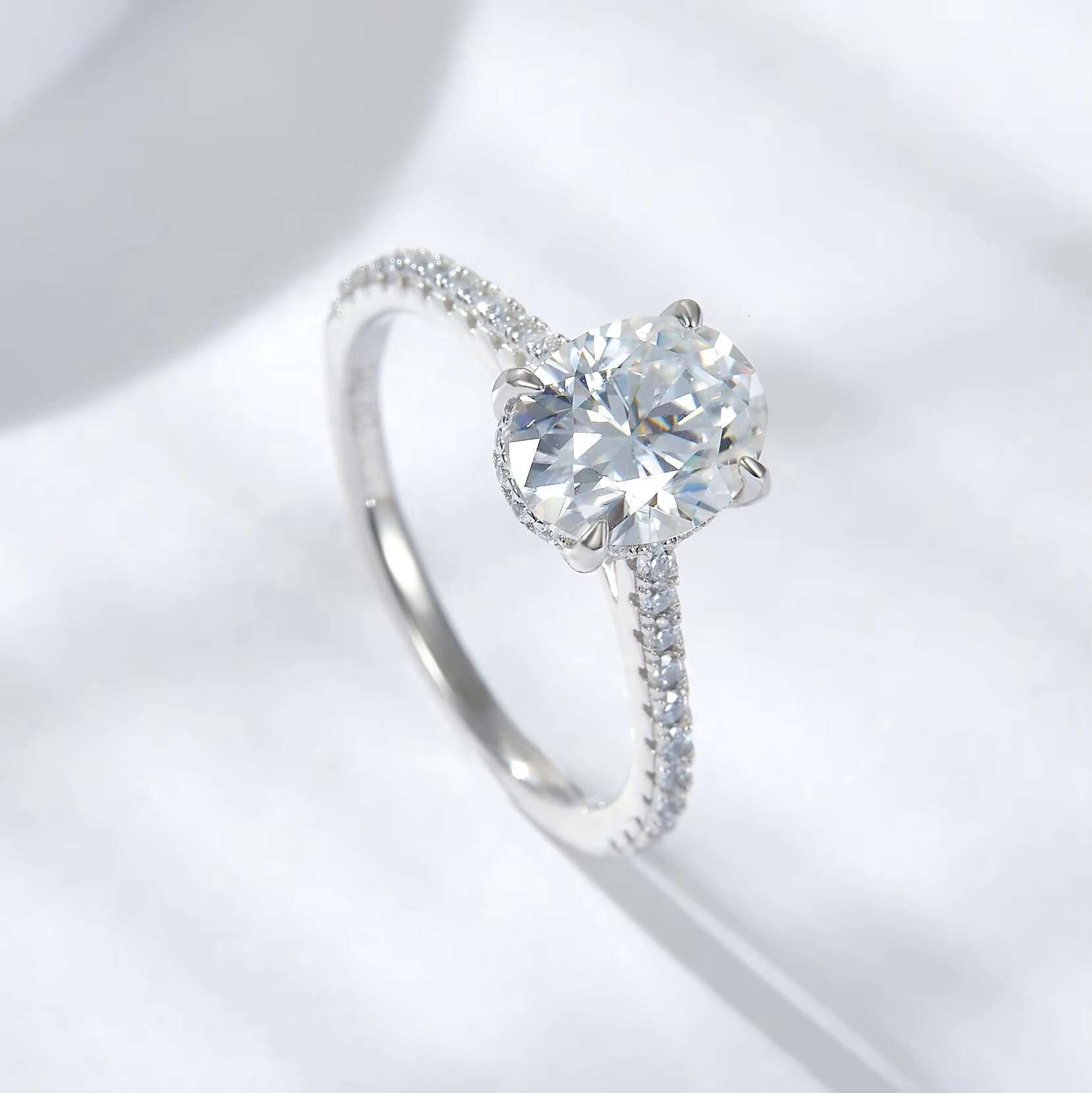 NORELLE Luxury 1.5ct Oval Moissanite Diamond Wedding Ring Fine Jewelry 925 Silver Engagement Ring for Women
