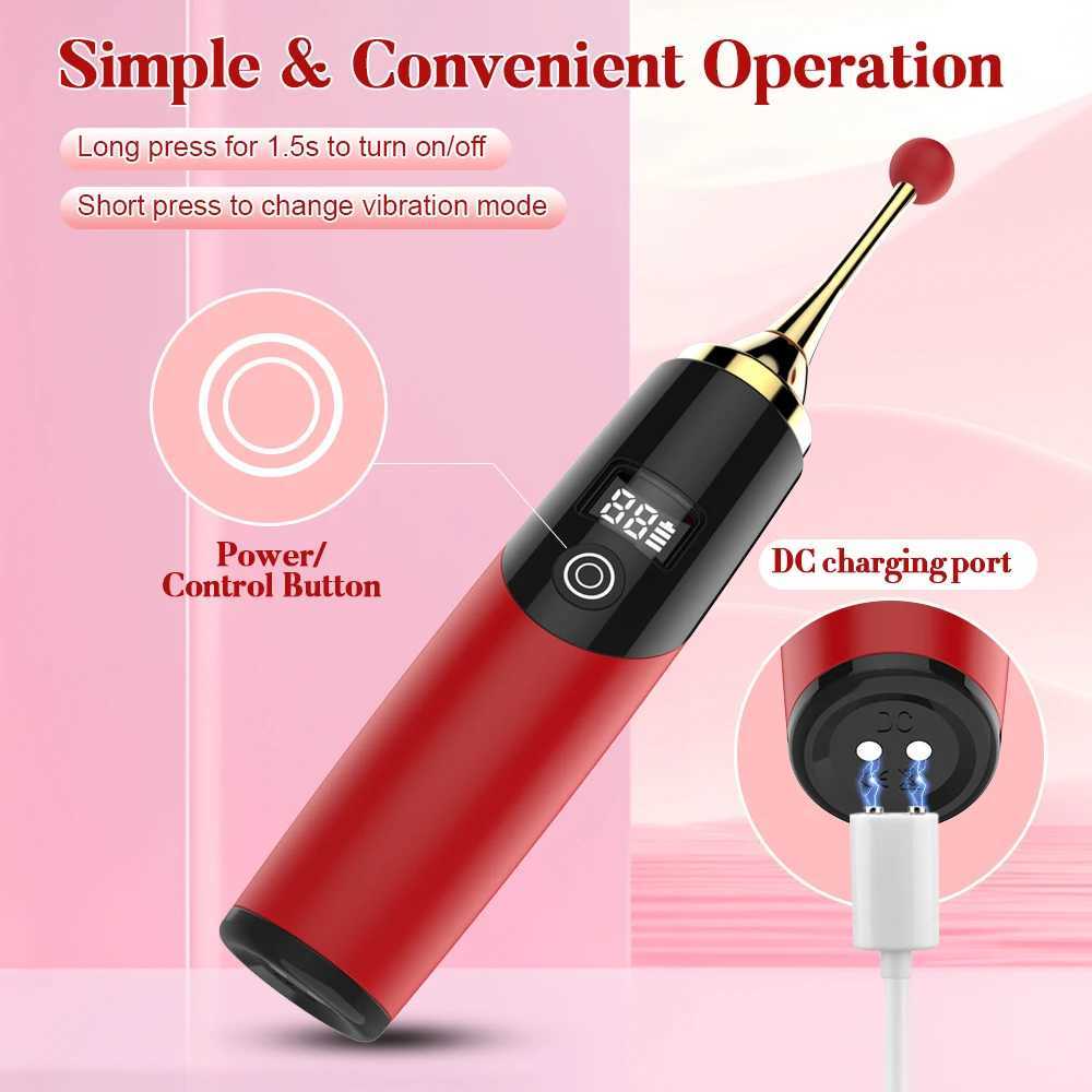 LCD Orgasm Pen Vibrator 12 Modes Vibrating G-Spot Female Clitoris Nipple Stimulator Portable Massager Adult Sex Toys For Women 18 XJ250618
