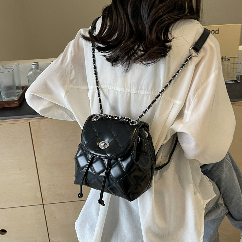 Free shipping designer Bag Quilted Chain Bag Small Bag Women Bag New Backpack Trendy Fashion Shoulder Bag Commuter Small Backpack