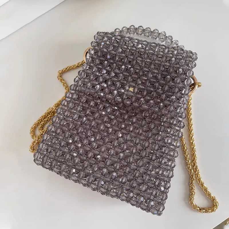 Clutches Crystal Bead Bag Women Handbags Evening Shopping Dinner Handmade Small Chain Gift for Her Design Purses Summer Z250618
