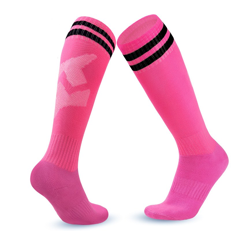 Free Shipping 5pcs Kids Soccer Socks,Solid Striped Knee High Tube Football Sports Socks for Boys,baseball socks,tube socks
