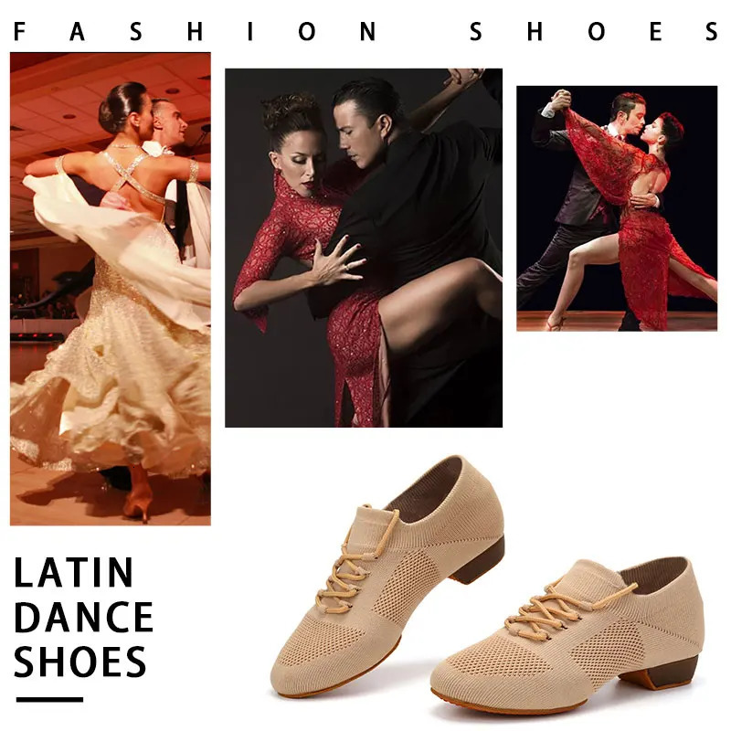 Women Dance Shoes Knitted Teacher Shoes Soft sole Low Heel Latin Training Shoes Ballet Dance Shoes Jazz Ballroom Sneakers Girls 250613