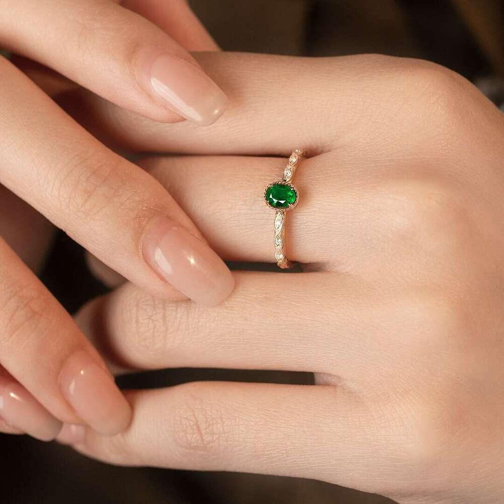 New High Imitation Natural Pink Tourmaline Korean and Japanese Light Luxury Niche Design Versatile Open Women's Ring