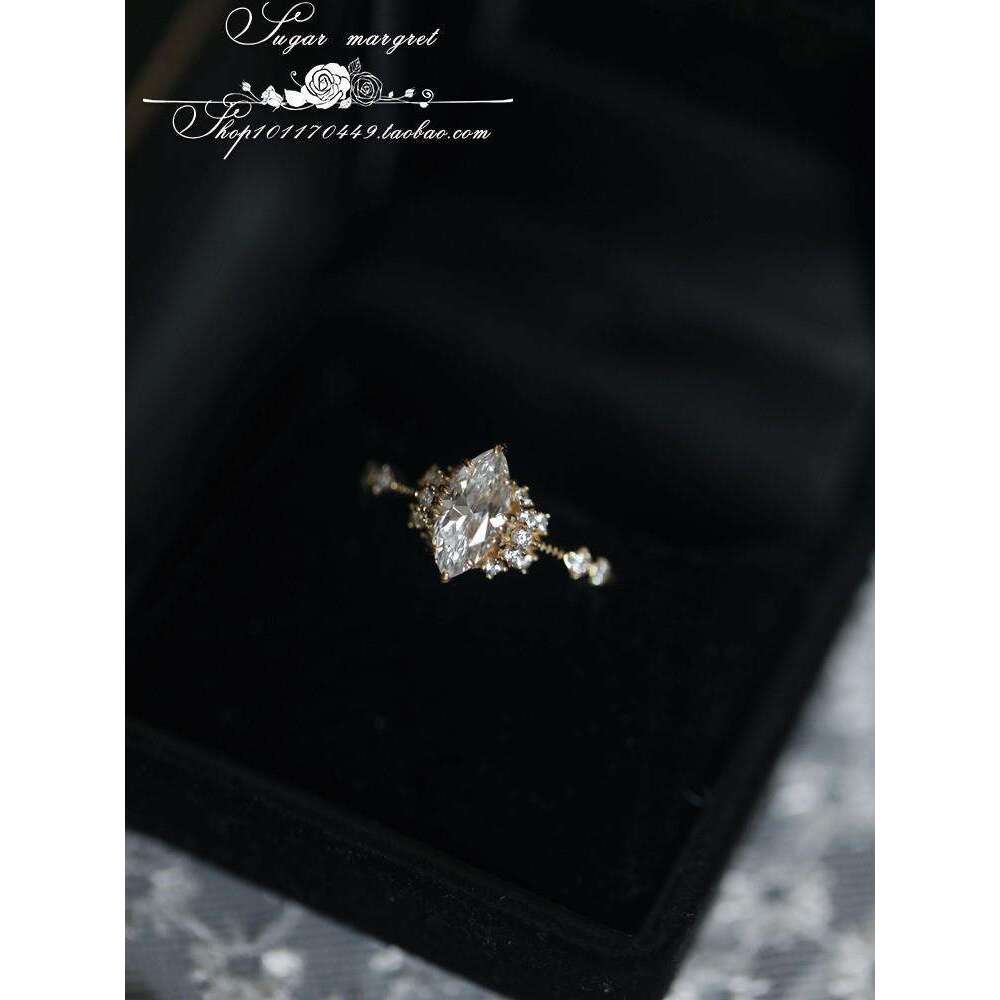 March Dream Wedding Trend Luxury Edition High-Quality Color High Carbon Diamond Ring
