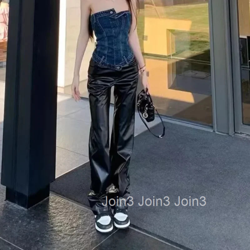 Female Trousers With Pockets Womens Pants High Waist Y2k Streetwear All Medium Original Autumn Clothing Slacks Outfits 90s Xxl