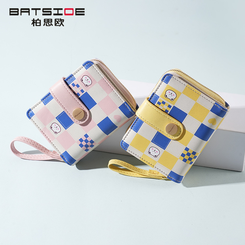 Free Shipping Designer 2024 European and American British Style Women's Wallet Plaid Rabbit Luxury bag Checkerboard ID Holder Bag Light Luxury St