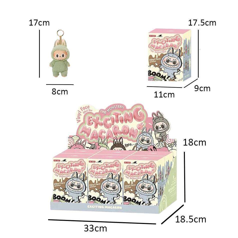 NEW High Quality Cute Labubu The Monsters Box Toys Cardiac arone Kawai Figure Model Bag Gift 1:1 Replica Goods