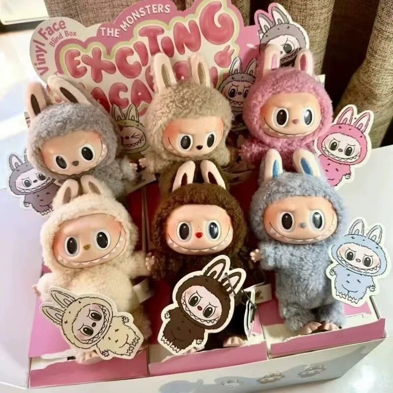 Free Shipping 2025 New Designer Style In Stock Figure LABUBU First Generation Chinese Version Toy Pendant Sitting Party Plush Doll Blind Box