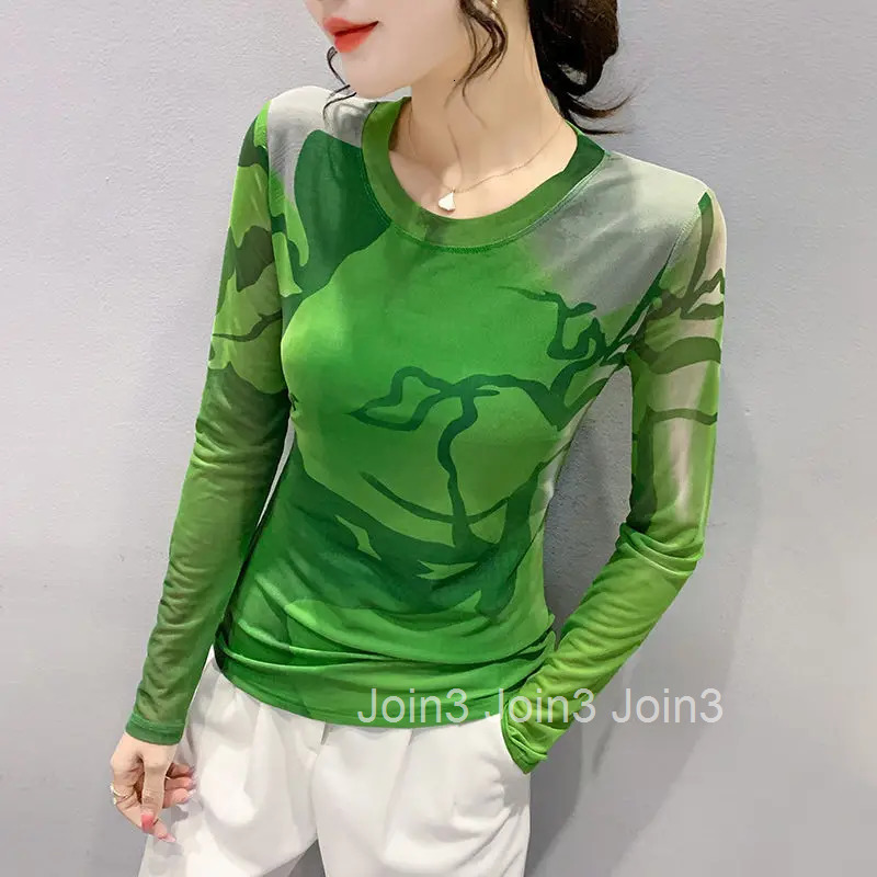Woman T-shirt 2025 Mesh Skinny Tshirt Top for Women ClothingWith Print Original Fitted Simple Cheap Stylish Cool Beautiful Tee