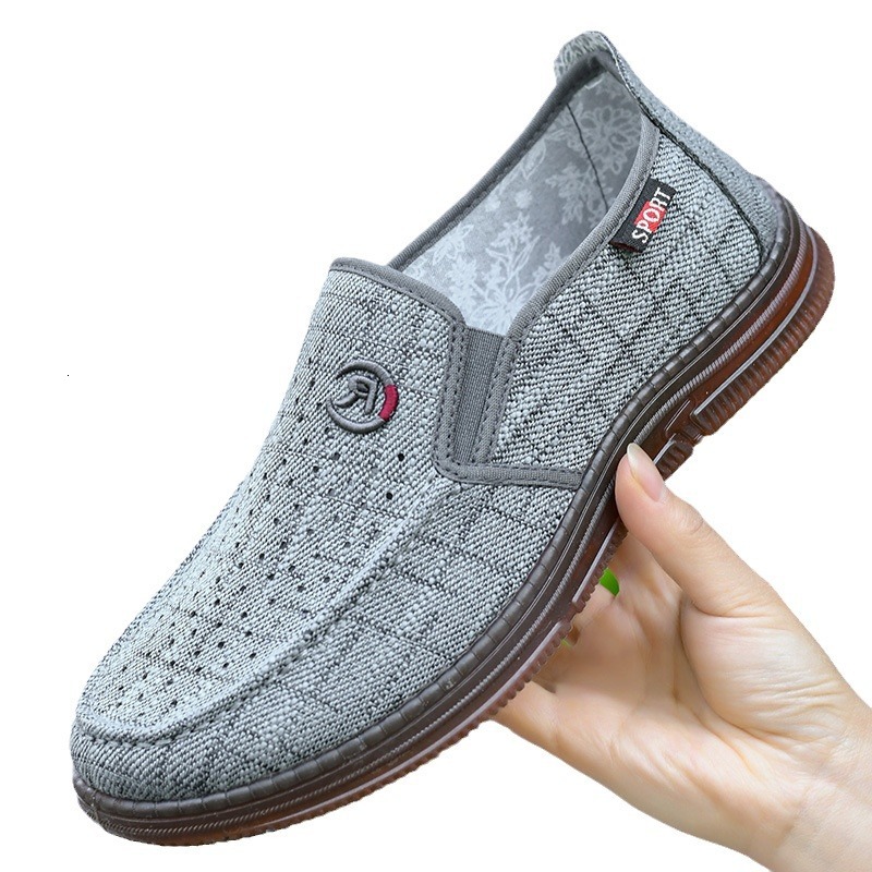 Old Beijing Cloth Men S Slip On Fashion Versatile Summer Mesh Casual Shoes Non Slip Wear Resistant Soft Sole Comfortable Lazy Shoes Ddmysaturn