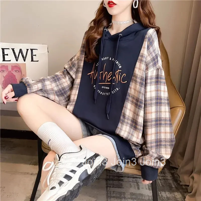 Baggy Hooded Sweatshirt for Women Loose Woman Tops Long Sleeve Korean Hoodies Novelty Emo Clothing Cheap Streetwear Y2k Cotton M
