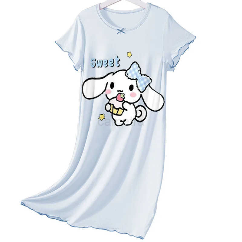 Sanrio Kawaii My Melody Kuromi Cinnamoroll Childrens Thin Nightgown Summer Anime Sanrio Girls Heart Parent-Child Sling Nightgown XJ250618XJ250618