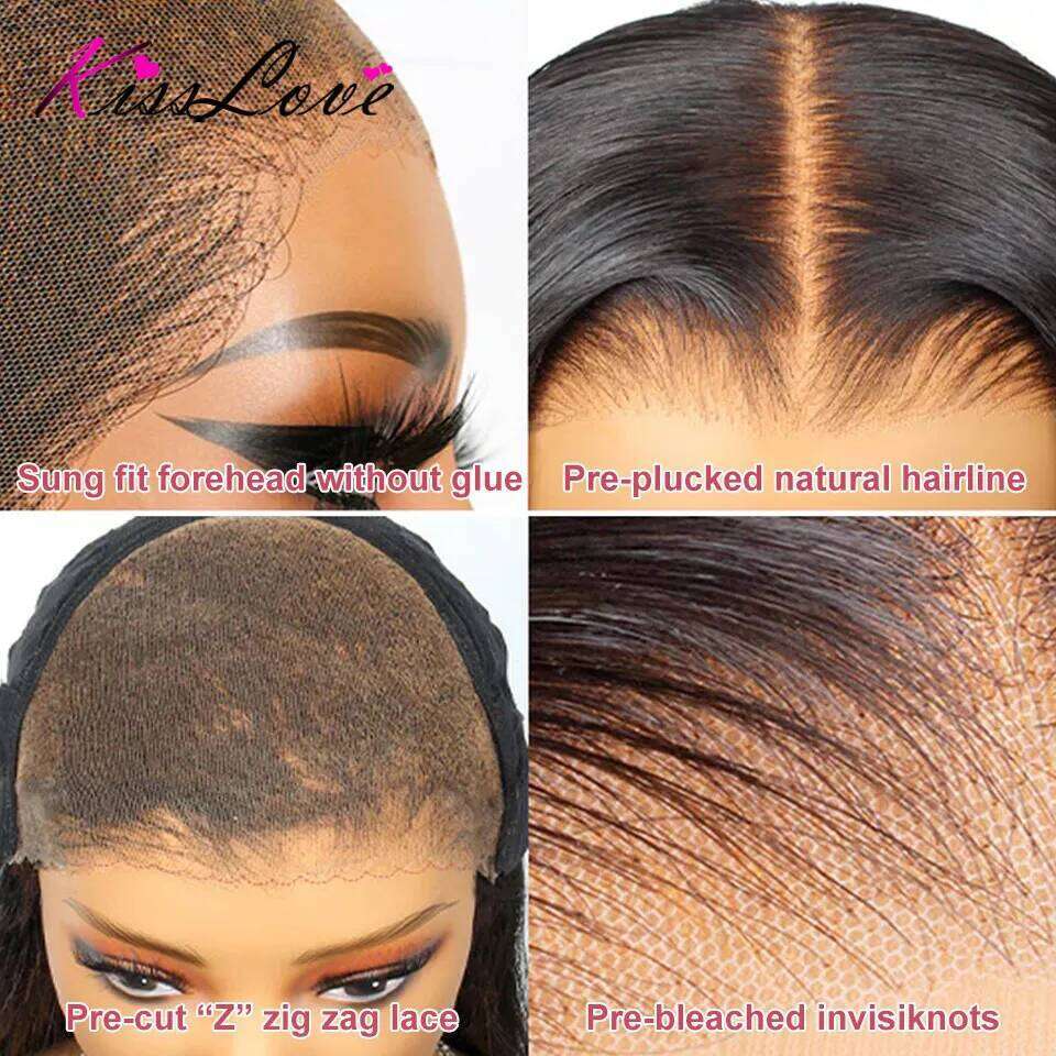 Straight Pull Go with Elastic Drawstring 13x6 HD Frontal 5x5 Glueless Wigs Human Hair 13x4 Lace Front Wig