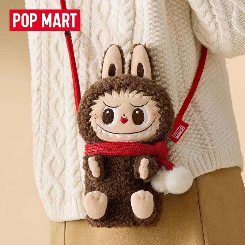 Genuine Popmart The Monsters Classic Series Labubu Doll Crossbody Surrounding Versatile Cute Bag Girls Practical Gift