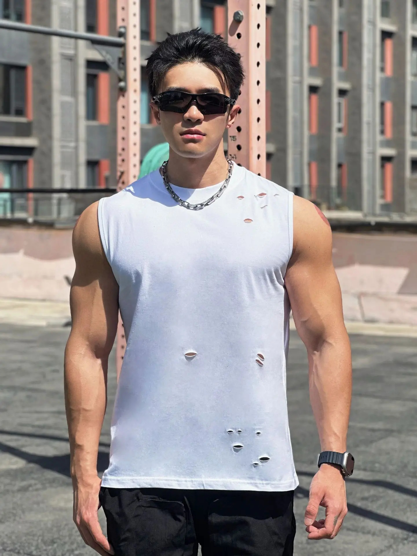 Men Summer style Gym muscle Tank top Sleeveless Shirt Male Breathable Fitness Sports Undershirt Running Vest 250618