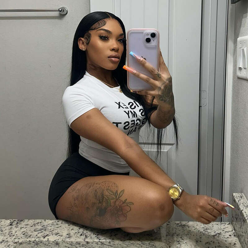 New Women's Fashion Sexy Hot Girl Letter Print T-Shirt Short Sleeve Women B5