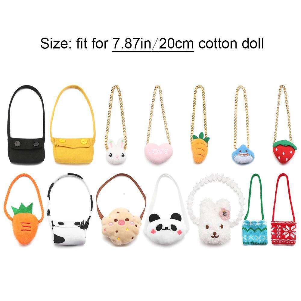 Labubu Bag Cartoon Animal Plush Bags Handbag Miniature Bag For Cm Idol Doll Clothes Accessories Changing Dressing Game Kids Toys