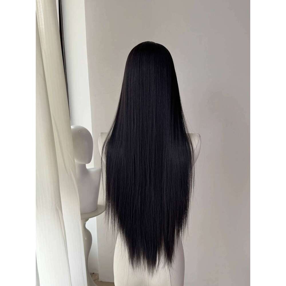 26inch 13x4 Lace Front Wig Women Lolita Synthetic Wigs Black Hair for Daily Use Cosplay Party Heat-resistant Fiber