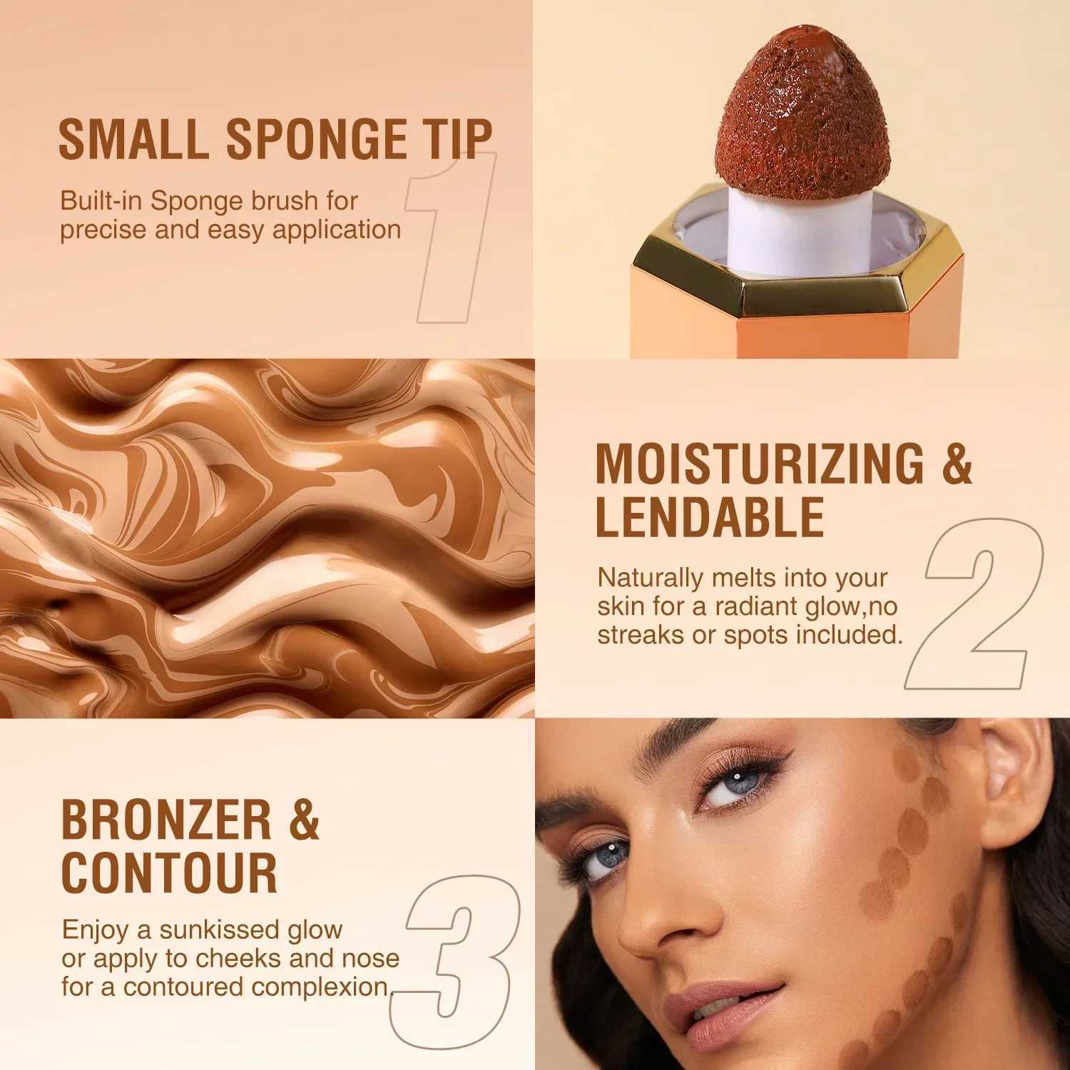 Liquid Contour Stick Natural Matte Highlighters Nose Shadow Cream Lasting Contouring Brighten Highlighter Face Makeup Cosmetics XJ250618