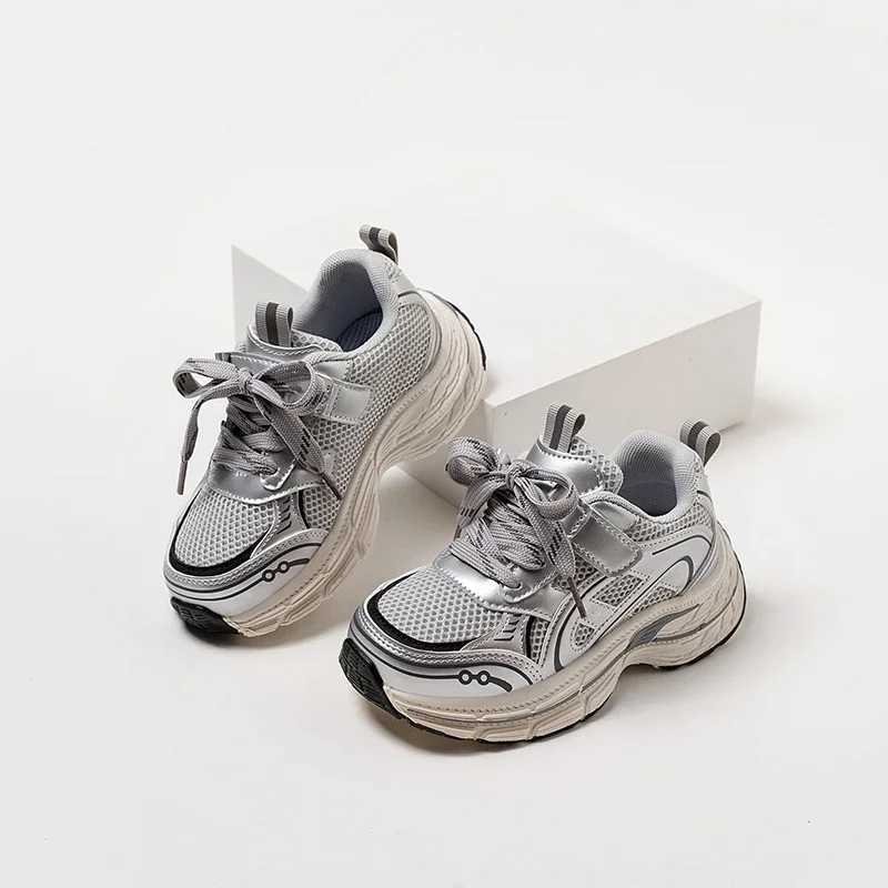 Kids Sneakers for Girls 2025 New Toddlers Fashion Sports Shoes Mesh Breathable Children Causal School Basketball Shoes Hook Loop Z250618