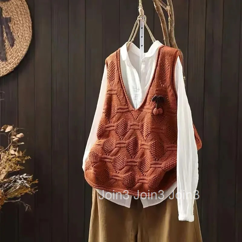 Cardigan for Women Solid Casual Knitted Sweater Woman Sleeveless Vest Chic 2025 Trending Fashion Vintage Korean Streetwear Trend