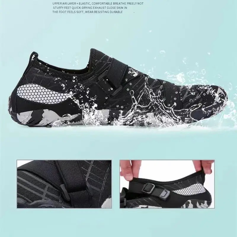 Women Water Shoes Man Barefoot Aqua Shoes Quick Drying Beach Footwear Breathable Sport Sneakers Anti-slip Hiking Shoes 2024 250613