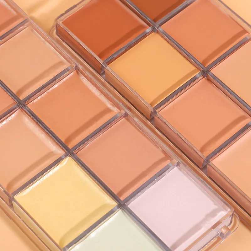 12 Color Concealer Palette Nude Contour Cream Acne Spot Dark Circles Cover Face Foundation Brighten Pigment Cosmetic Makeup Tool XJ250618