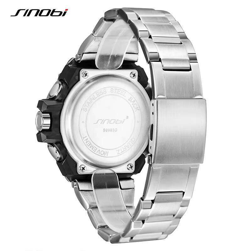 DHgadgets Sports Waterproof 5Bar Dual Time Men's Watch Shockproof Alarm Clock Montre Homme